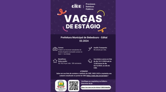 CIEE tem inscrições abertas para estágio