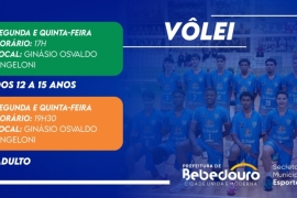 Vôlei para jovens e adultos são opções para esporte