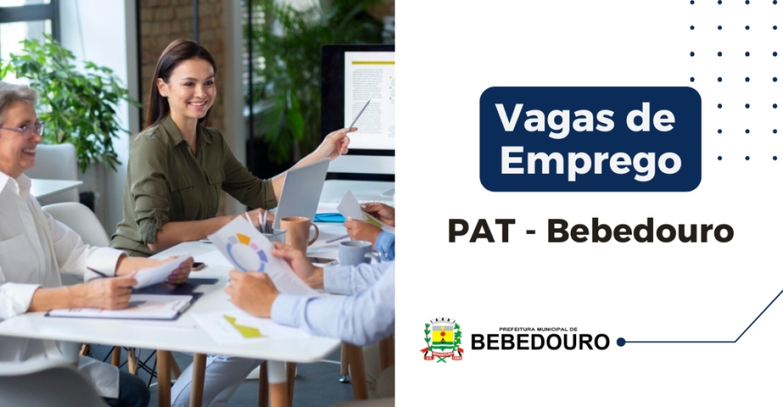 PAT de Bebedouro informa novas vagas de emprego – 14/10