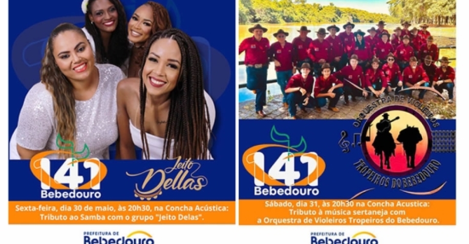 Projeto Cultura na Concha marca a programação de aniversário da cidade