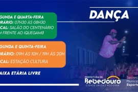 Dança é opção de atividade gratuita oferecida pela Secretaria de Esportes