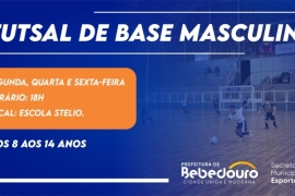 Futsal de Base Masculino oferece disciplina para crianças e adolescentes