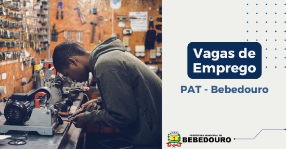 PAT de Bebedouro informa novas vagas de emprego – 23/09