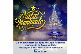 Bebedouro inaugura Árvore de natal flutuante nesta sexta-feira (25)