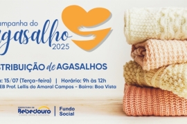 Prefeitura realiza entrega de agasalhos e cobertores na EMEB Prof. Lellis do Amaral Campos